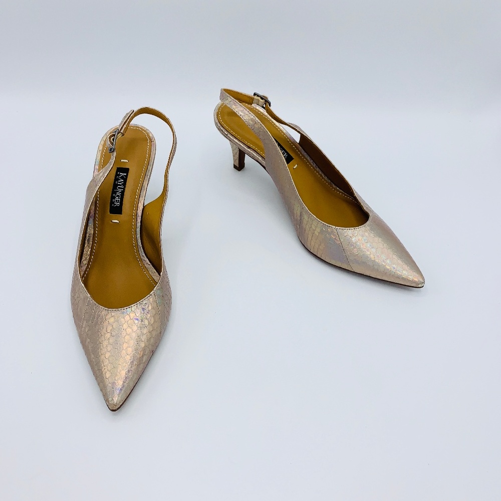 Kay Unger Women's Lambada Snakeskin Slingback Pump